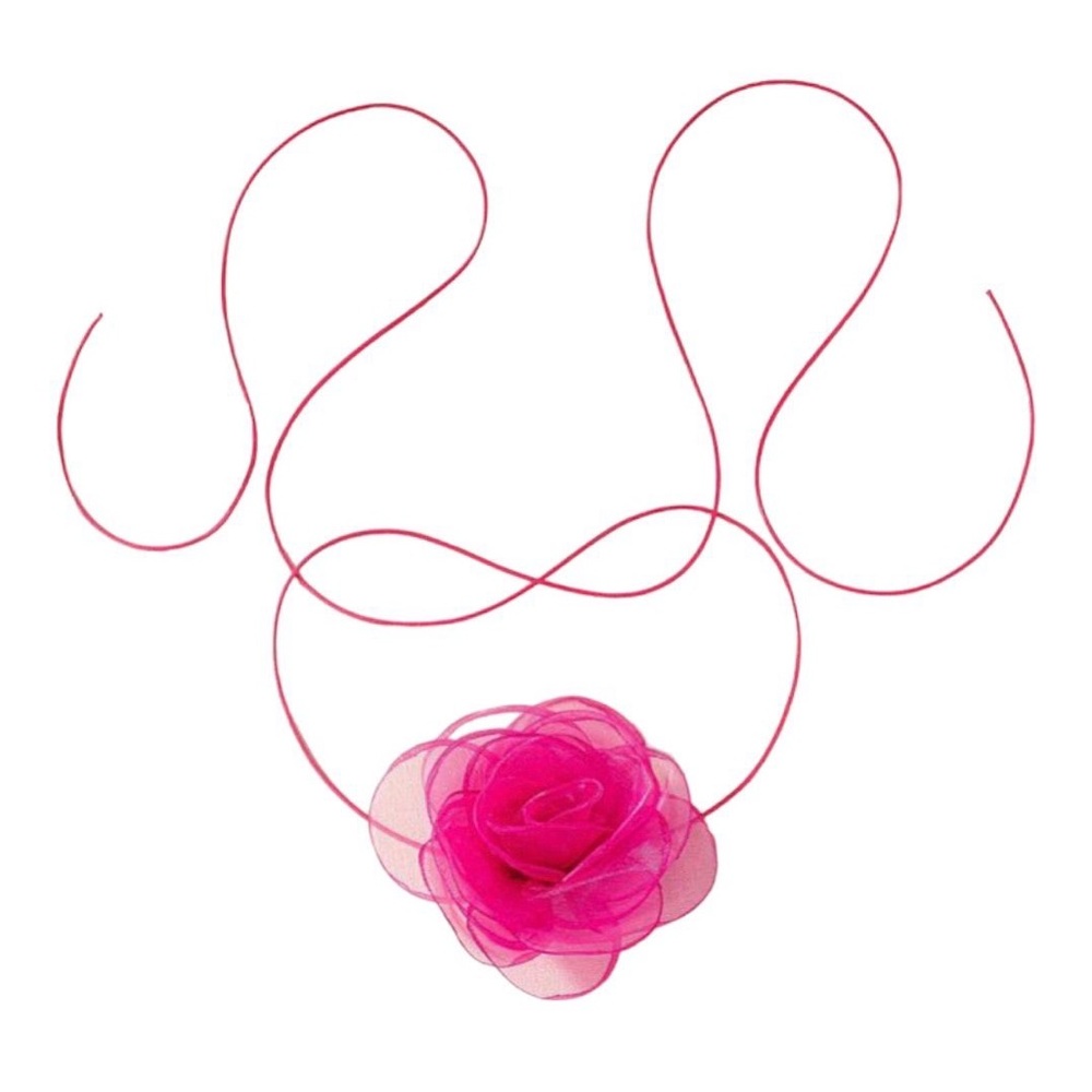 Pink rose choker/necklace